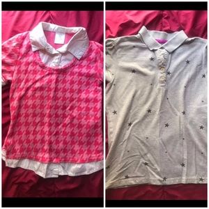Girls short sleeve shirts two